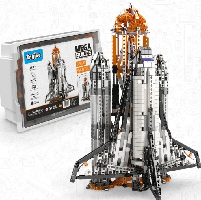 ENGINO - MEGA BUILDS: Challenger raketa(v plastovej vaničke s aplikáciou 3D inštrukcií)
