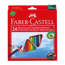 FABER CASTELL - Pastelky set 24 farieb so strúhadlom