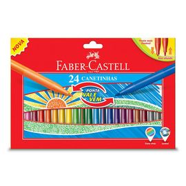 FABER CASTELL - Popisovače  s pružným hrotom, farebné sada 24 ks