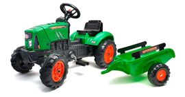 FALK - Šliapací traktor 2031AB Supercharger zelený s vlečkou