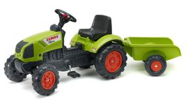 FALK - Šliapací traktor 2040A Claas Arion s vlečkou