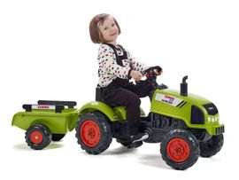 FALK - Šliapací traktor 2041C Claas Arion s vlečkou
