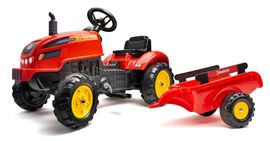 FALK - Šliapací traktor 2046AB XTractor červený s vlečkou