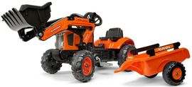 FALK - Šliapací traktor 2065AM Kubota s nakladačom a vlečkou