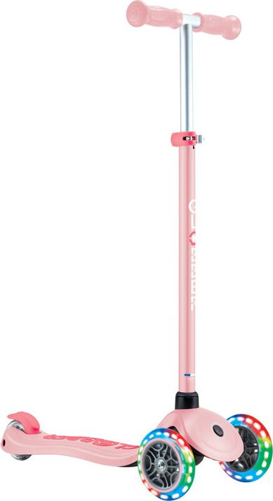 GLOBBER - detská kolobežka Plus - Primo Plus Lights V2 - Svietiaca - Pastel Pink/Fuchsia