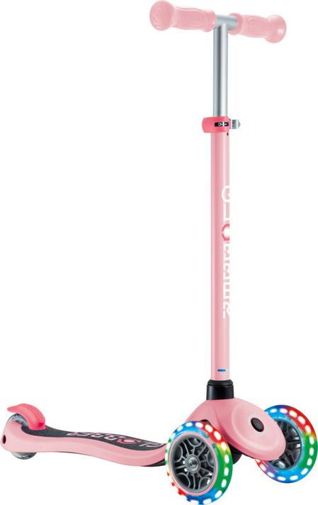 GLOBBER - detská trojkolesová kolobežka - Primo Lights V2 - Svietiace Kolieska - Pastel Pink