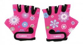 GLOBBER - Toddler detské ochranné rukavičky XS -flowers pink