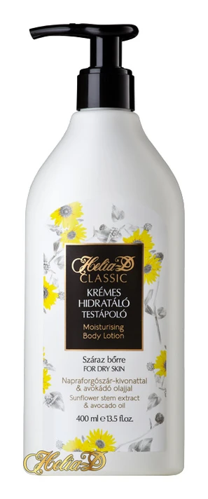 HELIA-D - Hydratačné telové mlieko na suchú pokožku s extraktom zo stoniek slnečnice a avokádovým olejom 400 ml
