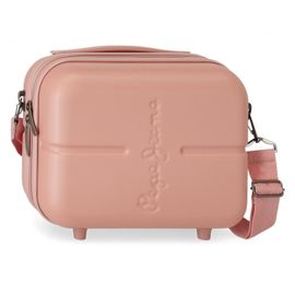 JOUMMA BAGS - ABS Cestovný kozmetický kufrík PEPE JEANS HIGHLIGHT Rosa Claro, 21x29x15cm, 9L, 7683924