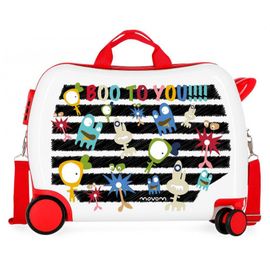 JOUMMA BAGS - Detský cestovný kufor na kolieskach / odrážadlo HAPPY TRAVEL Strašidielka, 3729866