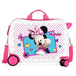 JOUMMA BAGS - Detský cestovný kufor na kolieskach / odrážadlo MINNIE MOUSE Pink, 34L, 2399862