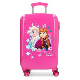 JOUMMA BAGS - Luxusný detský ABS cestovný kufor DISNEY FROZEN Sparkle Pink, 55x38x20cm, 34L, 2421431