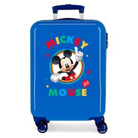 JOUMMA BAGS - Luxusný detský ABS cestovný kufor MICKEY MOUSE Azul, 55x38x20cm, 34L, 2031721
