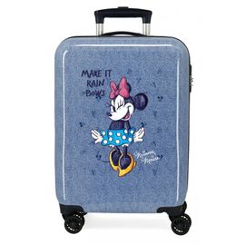 JOUMMA BAGS - Luxusný detský ABS cestovný kufor MINNIE MOUSE Blue, 55x38x20cm, 34L, 4531721