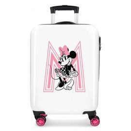JOUMMA BAGS - Luxusný detský ABS cestovný kufor MINNIE MOUSE Pink, 55x38x20cm, 34L, 3419322