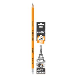JUNIOR - Ceruzka grafitová/šesťhranná s gumou č. 2/HB