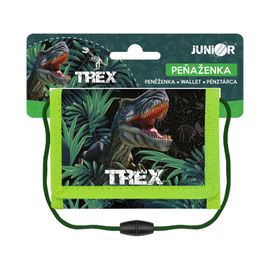 JUNIOR - Detská textilná peňaženka - Seria 6 - T-Rex