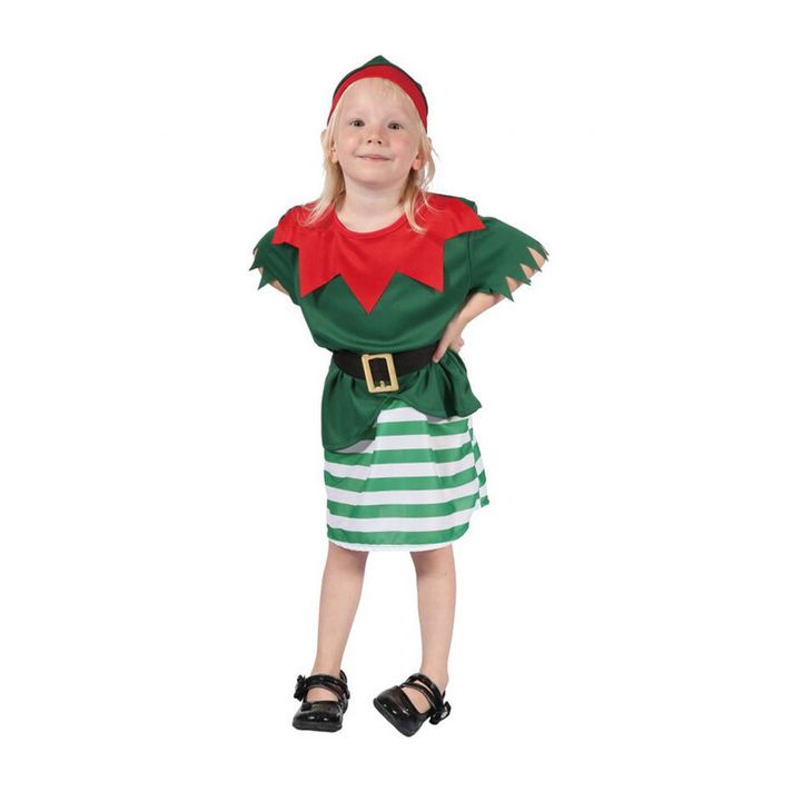 JUNIOR - Detský kostým Malý škriatok (blúzka, sukňa, opasok, klobúk), veľkosť: 92/104 cm