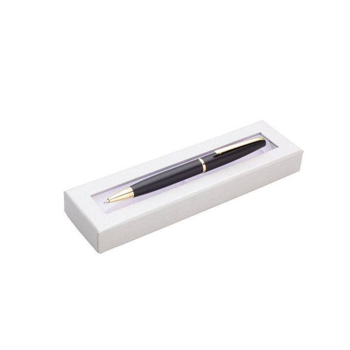 JUNIOR - Guľôčkové kovové pero GINALI GREY BLACK v darček. krabičke - zlatá