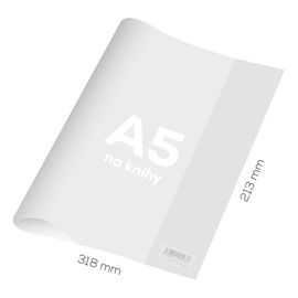 JUNIOR - Obal na knihu A5 PVC 318x213 mm, hrubý/transparentný, 1 ks