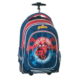 JUNIOR-ST - Školský batoh na kolieskach Trolley Spider-Man, Emblem