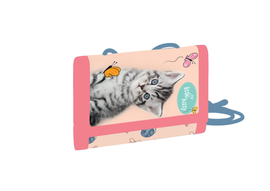 KARTON PP - Detská peňaženka so šnúrkou - Mačka