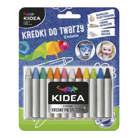 KIDEA - Farbičky na tvár - 12 ks (sada)