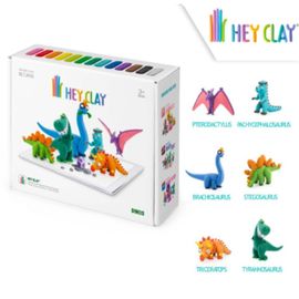 KIDS LICENSING - HEY CLAY Kreatívna modelovacia súprava - Dinosaur (18 kusov modelovacej hmoty)