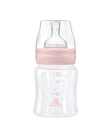 KIKKABOO - Dojčenská fľaša 120ml 0m+ Hippo Dreams Pink