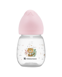 KIKKABOO - Dojčenská fľaša 180ml 3m+ Savanna Pink
