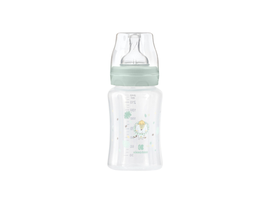 KIKKABOO - Dojčenská fľaša 240ml 3m+ Jungle King Mint
