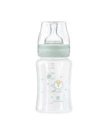 KIKKABOO - Dojčenská fľaša 240ml 3m+ Jungle King Mint