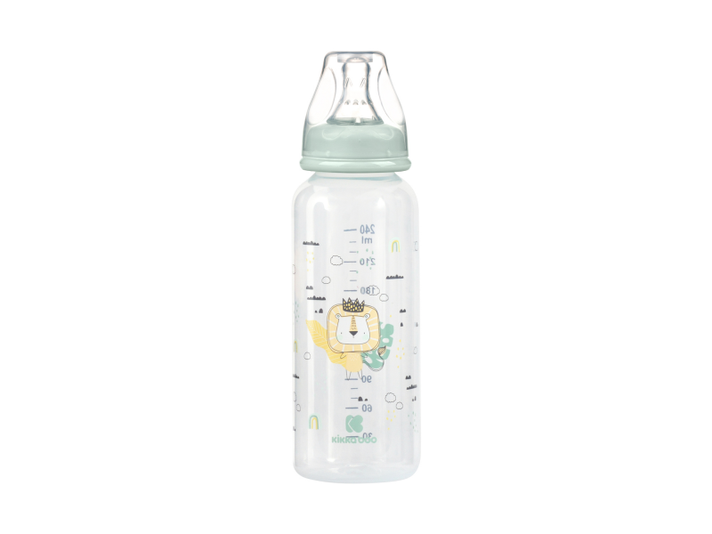 KIKKABOO - Dojčenská fľaša 240ml 3m+ Savanna Mint