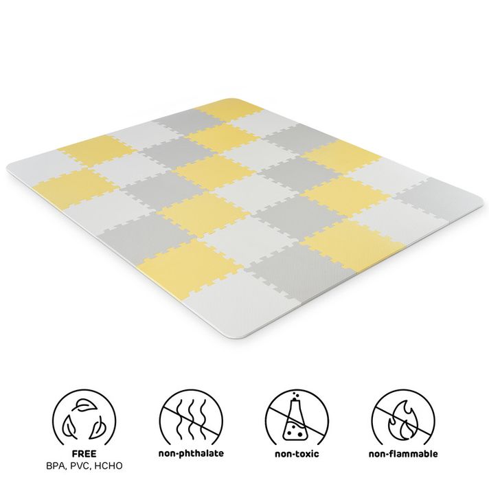 KINDERKRAFT - Podložka penová puzzle Luno 150x180 cm Yellow Kinderkraft 2020