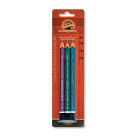 KOH-I-NOOR - Ceruzka grafitová 2B,4B,6B, sada  3 ks