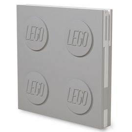 LEGO BAGS - Zápisník s gélovým perom ako klipom - šedý