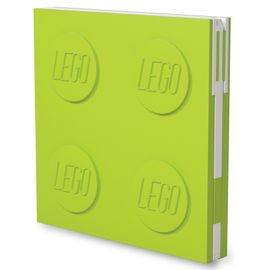 LEGO BAGS - Zápisník s gélovým perom ako klipom - svetlo zelený