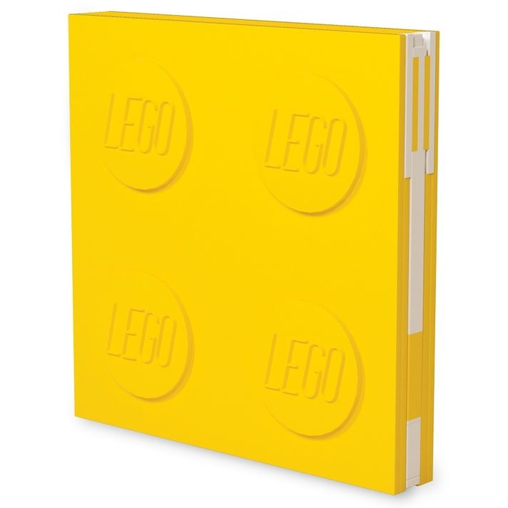 LEGO BAGS - Zápisník s gélovým perom ako klipom - žltý