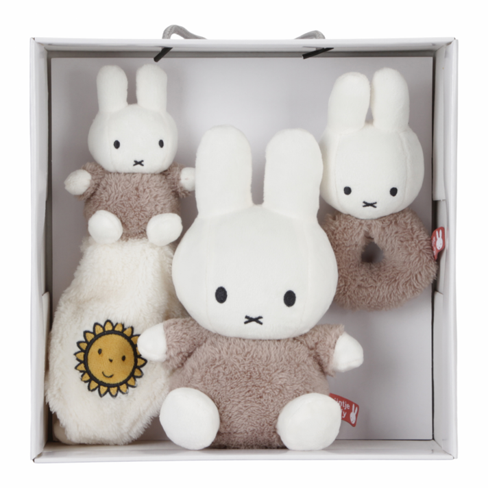 LITTLE DUTCH - Darčekový set králiček Miffy Fluffy Taupe