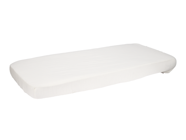 LITTLE DUTCH - Napínacia plachta mušelín 120x60 cm Soft White