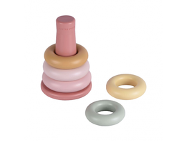 LITTLE DUTCH - Nasadzovacie krúžky plastové Pink