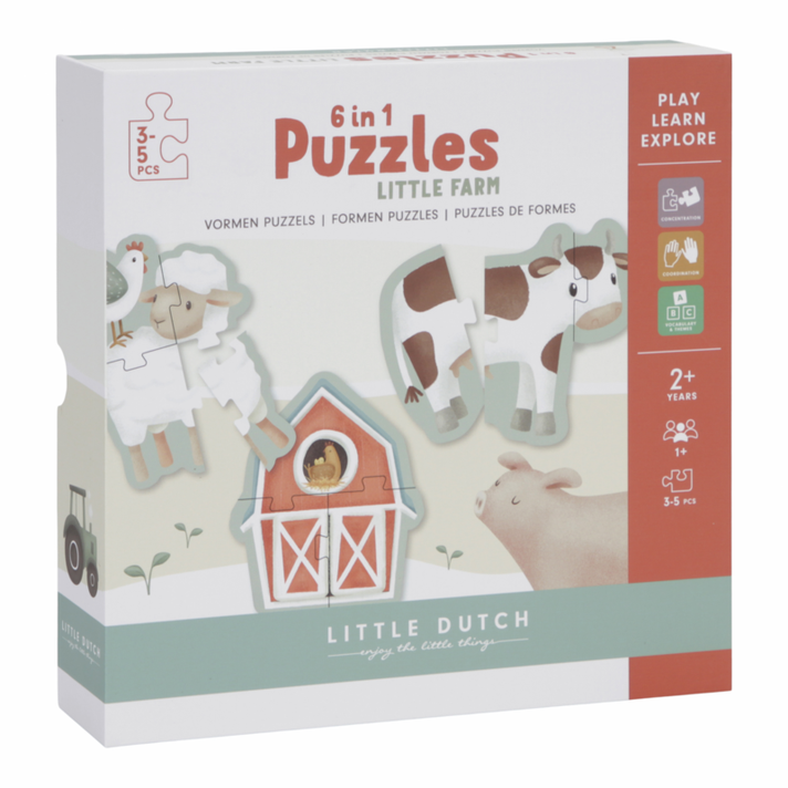 LITTLE DUTCH - Puzzle 6v1 Farma