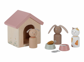 LITTLE DUTCH - Sada domácich miláčikov do domčeka pre bábiky drevená