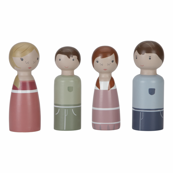 LITTLE DUTCH - Sada drevených bábik Family Rosa
