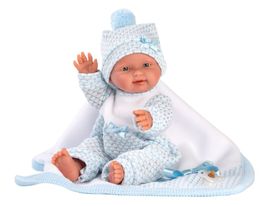 LLORENS - 26309 NEW BORN CHLAPČEK - realistická bábika bábätko s celovinylovým telom - 26 cm