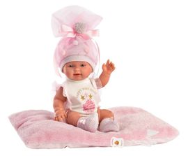 LLORENS - 26316 NEW BORN DIEVČATKO- realistická bábika bábätko s celovinylovým telom - 26 c