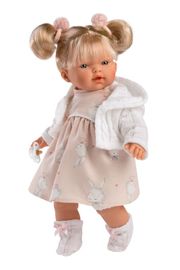 LLORENS - 33140 ROBERTA - realistická bábika so zvukmi a mäkkým látkovým telom - 33 cm