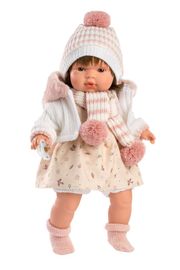 LLORENS - 38568 LOLA - realistická bábika so zvukmi a mäkkým látkovým telom - 38 cm