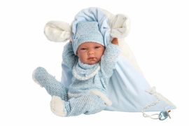 LLORENS - 73859 NEW BORN CHLAPEČEK - realistická bábika bábätko s celovinylovým telom - 40cm