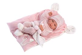 LLORENS - 73860 NEW BORN DIEVČATKO - realistická bábika bábätko s celovinylovým telom - 40cm